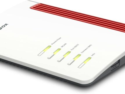 FRITZ!Box 5530 Fiber | Router für einen Glasfaseranschluss (Glasfasermodem mit 2x2 Wi-Fi 6 (WLAN AX), bis zu 3 GBit/s, 2.5-Gigabit-LAN-Port, geeignet für Deutschland)