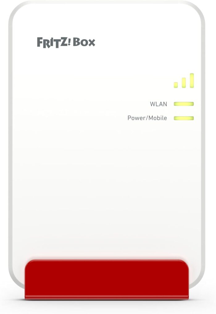 FRITZ!Box 6860 5G (Mobilfunk-Router mit bis zu 1.300 MBit/s in 5G/LTE, Wi-Fi 6 mit bis zu 3.000 MBit/s, Power over Ethernet (PoE+), staub- und spritzwassergeschütztes Gehäuse, DECT-Basis)