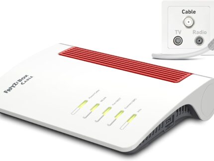 FRITZ!Box 6670 Cable | Router für einen Kabelanschluss (DOCSIS-3.1-Kabelmodem, 2x2 Wi-Fi 7 mit 2.880 MBit/s (5 GHz) und 688 MBit/s (2,4 GHz), Zigbee Integration 1 x 2,5 Gigabit-LAN-Port)