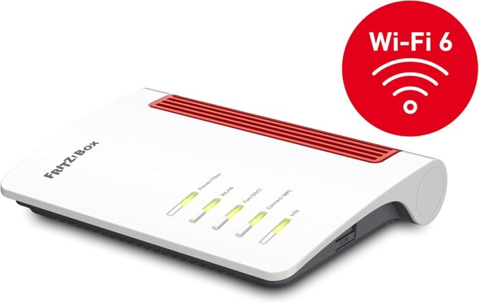FRITZ!Box 5530 Fiber | Router für einen Glasfaseranschluss (Glasfasermodem mit 2x2 Wi-Fi 6 (WLAN AX), bis zu 3 GBit/s, 2.5-Gigabit-LAN-Port, geeignet für Deutschland)