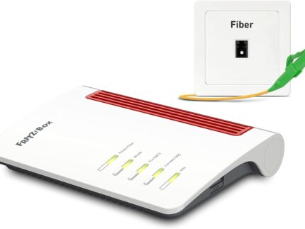 FRITZ!Box 5530 Fiber | Router für einen Glasfaseranschluss (Glasfasermodem mit 2x2 Wi-Fi 6 (WLAN AX), bis zu 3 GBit/s, 2.5-Gigabit-LAN-Port, geeignet für Deutschland)
