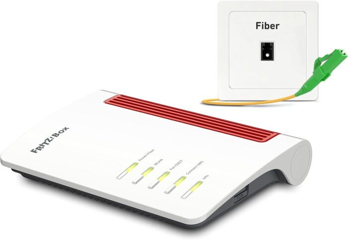 FRITZ!Box 5530 Fiber | Router für einen Glasfaseranschluss (Glasfasermodem mit 2x2 Wi-Fi 6 (WLAN AX), bis zu 3 GBit/s, 2.5-Gigabit-LAN-Port, geeignet für Deutschland)