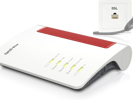 FRITZ!Box 7690 (Wi-Fi 7 DSL-Router mit 5.760 MBit/s (5GHz) & 1.376 MBit/s (2,4 GHz), bis zu 300 MBit/s mit VDSL-Supervectoring und ADSL2+, WLAN Mesh, DECT-Basis, deutschsprachige Version)
