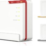 FRITZ!Box 5690 Pro (Wi-Fi 7 Premium DSL- und Glasfaser-Router mit Triband (2,4 GHz, 5 GHz, 6 GHz) bis zu 18,5 GBit/s, für Glasfaser & DSL-Anschlüsse, WLAN Mesh, DECT-Basis, deutschsprachige Version)