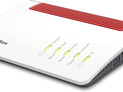 FRITZ!Box 5590 Fiber | Router für einen Glasfaseranschluss (Wi-Fi 6, bis 2.400 MBit/s (5 GHz) und 1.200 MBit/s (2,4 GHz), WLAN Mesh, DECT-Basis, 2,5-Gigabit-LAN-Port, geeignet für Deutschland)