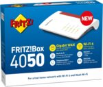 AVM Fritz!Box 4050 WLAN 6 Dual Band Router bis zu 3.000 Mbit/s, für Operator und ONT Modem 1x Wan Gb, 3X LAN Gb, 1x USB, Access Point, Mesh, DECT, Medienserver, VPN, VOIP