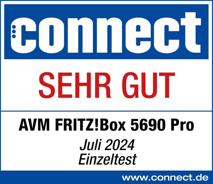FRITZ!Box 5690 Pro (Wi-Fi 7 Premium DSL- und Glasfaser-Router mit Triband (2,4 GHz, 5 GHz, 6 GHz) bis zu 18,5 GBit/s, für Glasfaser & DSL-Anschlüsse, WLAN Mesh, DECT-Basis, deutschsprachige Version)