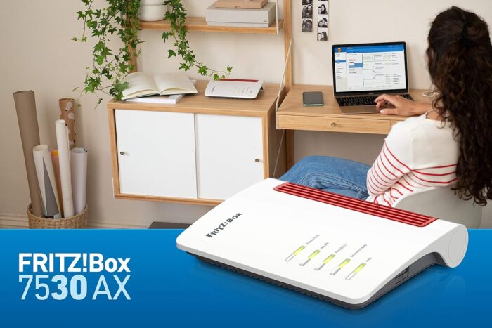 FRITZ!Box 7530 AX | DSL-Router | Wi-Fi 6 bis zu 2.400 MBit/s | intelligentes WLAN Mesh | höchster Sicherheitsstandard | Smart Home & Telefonie Zentrale | einfache Einrichtung | Made in Europe