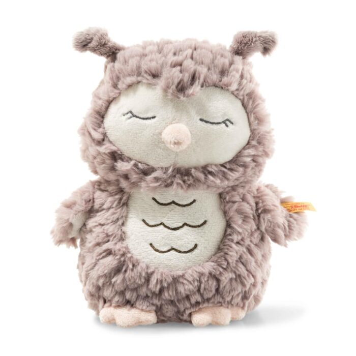 Steiff Kuscheltier Ollie Eule, Süßes Stofftier, Jungen, Mädchen & Babys ab 0 Monaten, Friends, Plüschtier 23 cm, Beige, 241833