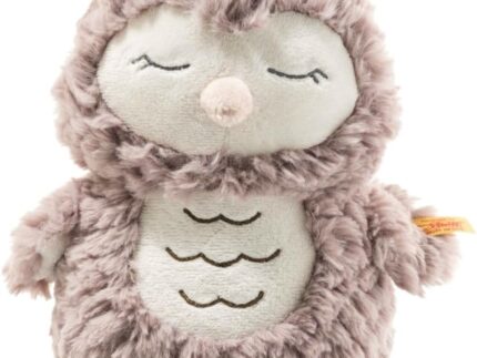 Steiff Kuscheltier Ollie Eule, Süßes Stofftier, Jungen, Mädchen & Babys ab 0 Monaten, Friends, Plüschtier 23 cm, Beige, 241833