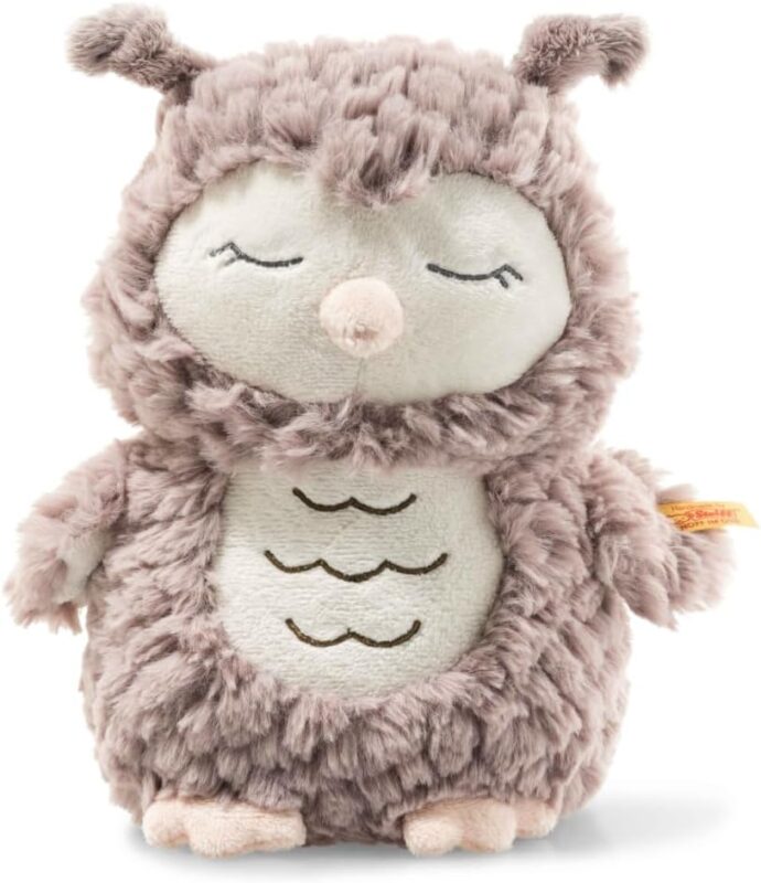 Steiff Kuscheltier Ollie Eule, Süßes Stofftier, Jungen, Mädchen & Babys ab 0 Monaten, Friends, Plüschtier 23 cm, Beige, 241833
