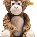 Steiff Bodo Affe 30 cm, Plüsch-Affe, Soft Cuddly Friends, Kuscheltier für Kinder, aus kuschelweichem Plüsch & weich und waschmaschinenfest, Braun