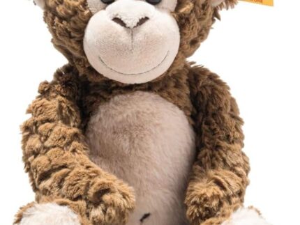 Steiff Bodo Affe 30 cm, Plüsch-Affe, Soft Cuddly Friends, Kuscheltier für Kinder, aus kuschelweichem Plüsch & weich und waschmaschinenfest, Braun