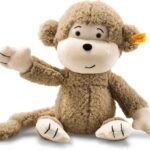 Steiff Kuscheltier Brownie Affe, Süßes Stofftier mit Kunststoffaugen, Kinder, Jungen & Mädchen, Soft Cuddly Friends, Plüschtier 30 cm, Beige, 060304, Hellbraun