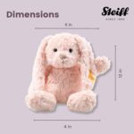 Steiff Tilda Hase - 30 cm - Plüschhase mit Schlappohren - Kuscheltier für Kinder - Soft Cuddly Friends - beweglich & waschbar - rosa (080623)