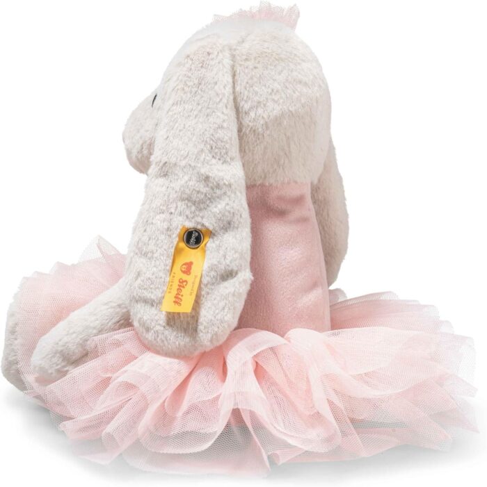 Steiff Hoppie Balletthase 30cm bunt, Plüschtier mit Schlappohren, Flauschiges Stofftier im Ballett-Outfit zum Kuscheln und Spielen, Kuscheltier für Mädchen und Jungen, waschmaschinenfest