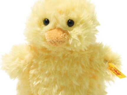 Steiff 073892 - Original Plüschtier Pipsy Küken, Soft Cuddly Friends Kuscheltier ca. 14 cm, Markenplüsch mit Knopf im Ohr, Schmusefreund für Babys von Geburt an, gelb