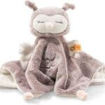 Steiff Ollie Eule Schmusetuch rosebraun-Creme 26 cm, Kuscheltier für Babys, Soft Cuddly Friends, weich & waschbar