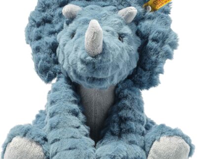 Steiff Soft Cuddly Friends Dixi Triceratops Petrol 28 cm, Dinosaurier Kuscheltier aus kuschelweichem Plüsch